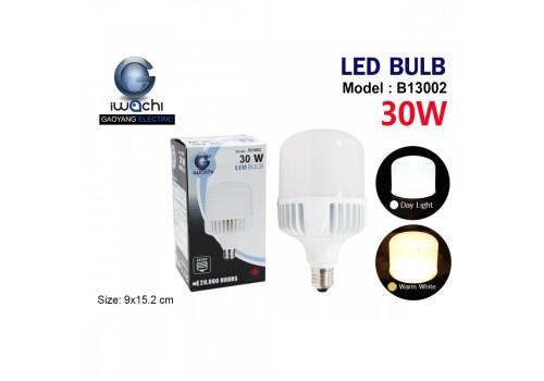 หลอดทรงกระบอก IWC-BLUB-B13002-30W แสงขาวและวอร์มไวท์